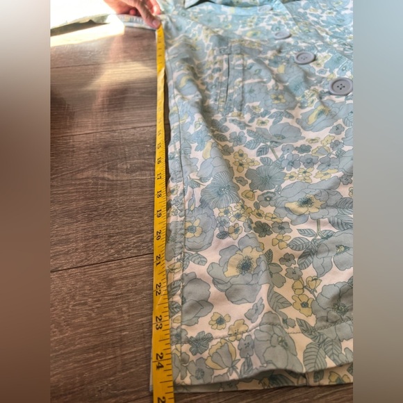 Eddie Bauer Floral Trench Coat Duster Coat XS - Picture 8 of 8